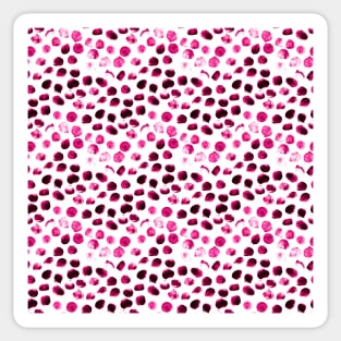 Pink chaotic polka dot Sticker